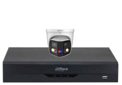 Dahua x4 8MP AI Full-Colour 180° TIOC Duo CCTV Kit with 4-Channel PoE NVR, Dual-Lens WizSense Cameras, and HDD – DH-IPC-PDW3849-A180-AS-PV-ANZ-1