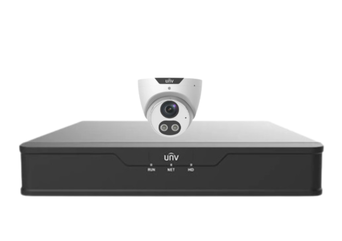 Uniview x4 8MP Tri-Guard CCTV Kit with 4-Channel NVR and HDD – IPC3618SB-ADF28KMC-I0 / NVR301-04B-P4-IQ