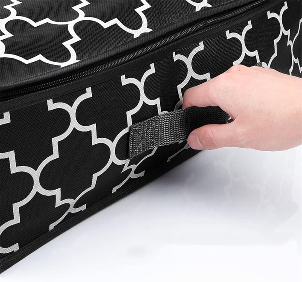 2-Pack Foldable Storage Boxes for Clothes and Blankets, Under-Bed Drawers, Multifunctional Organizer, Black