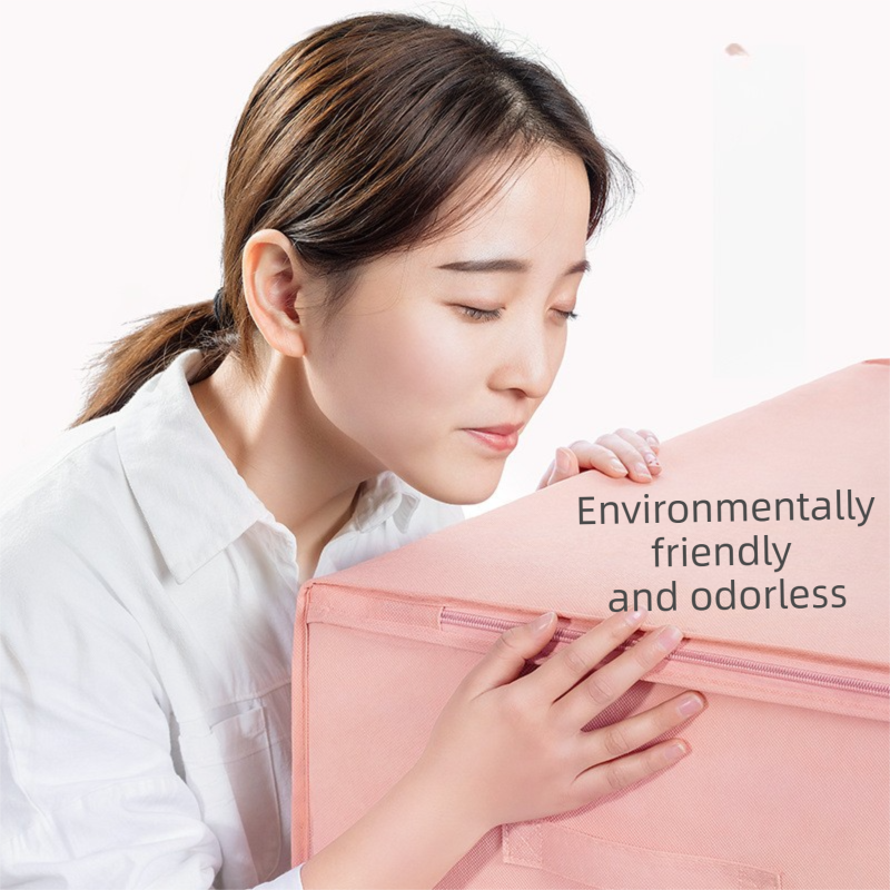 2-Pack Grey Large Quilt & Clothes Storage Bag (63X43X22CM) - Breathable Wardrobe Organizer with Clear Window & Double Zippers