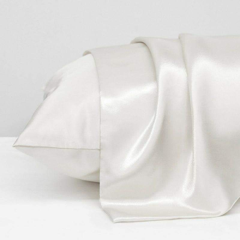 2 Pack Satin Pillowcases Luxury Soft Cushion Covers Bedroom Home Decor - Light Blue.