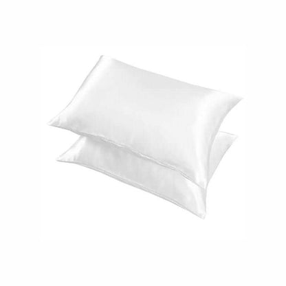 2 Pack Satin Pillowcases Luxury Soft Cushion Covers Bedroom Home Decor - Light Blue.
