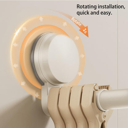 2 Pack Telescopic Rod Suction Cup Hanger Holder Wall Mounted Clothes Organizer