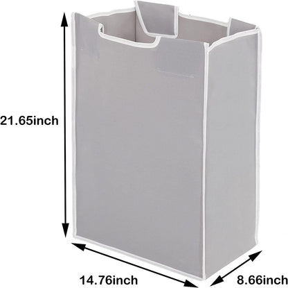 2 Pcs Laundry Sorter Replacement Bags Hamper Cart Removable Replacement Laundry Storage Organizer Bag Hamper Liner, No Hooks  (Gray)