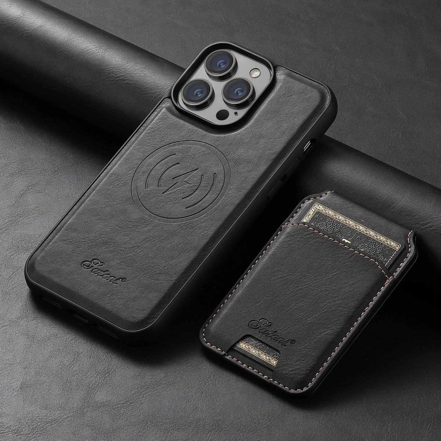 iPhone 16 Leather Detachable Wallet Case