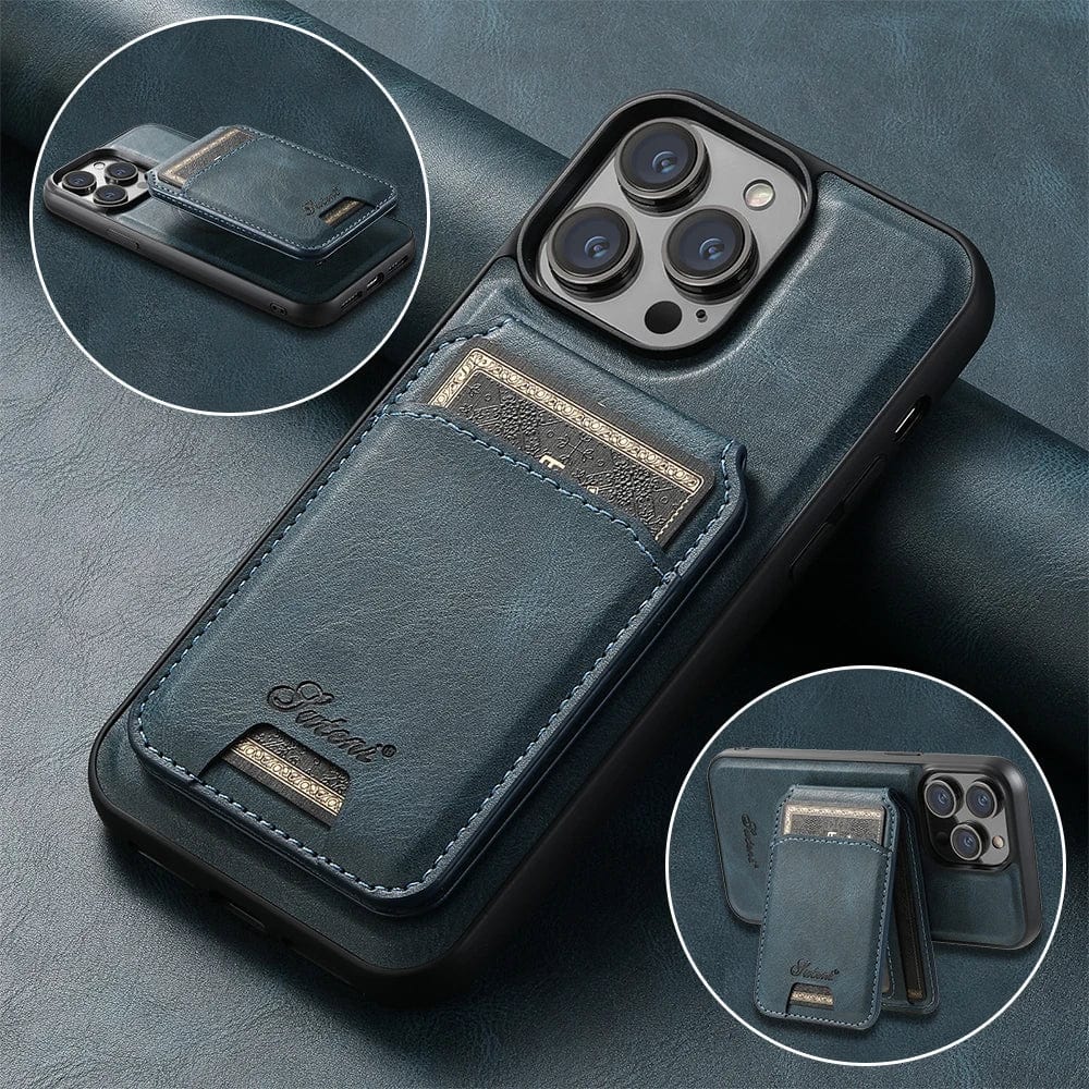 iPhone 16 Leather Detachable Wallet Case