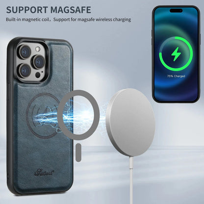 iPhone 16 Leather Detachable Wallet Case