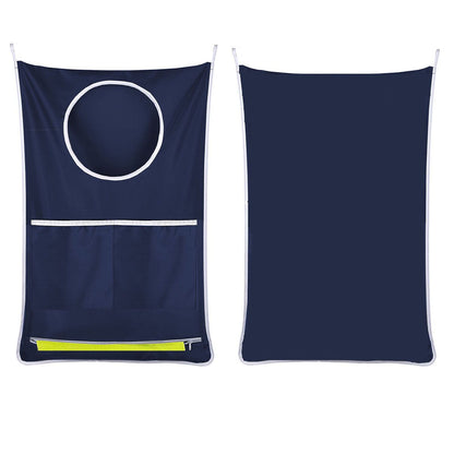 2 pack Hanging Laundry Hamper, Over The Door Laundry Hamper, Hanging Laundry Bag with Pockets Zipper Foldable Lightweight, for Camper Apartment College Dorm Room Storage Small Space Organizer