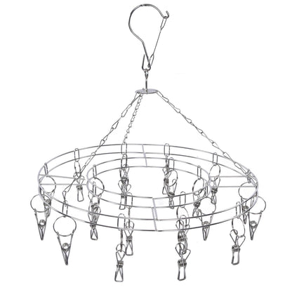 20 Clip Socks Rack Underwear Drying Hanger Stainless Steel Clothes Hanger Multifunctional Laundry Rack