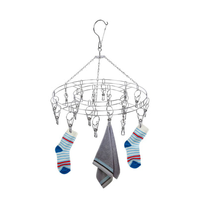 20 Clip Socks Rack Underwear Drying Hanger Stainless Steel Clothes Hanger Multifunctional Laundry Rack