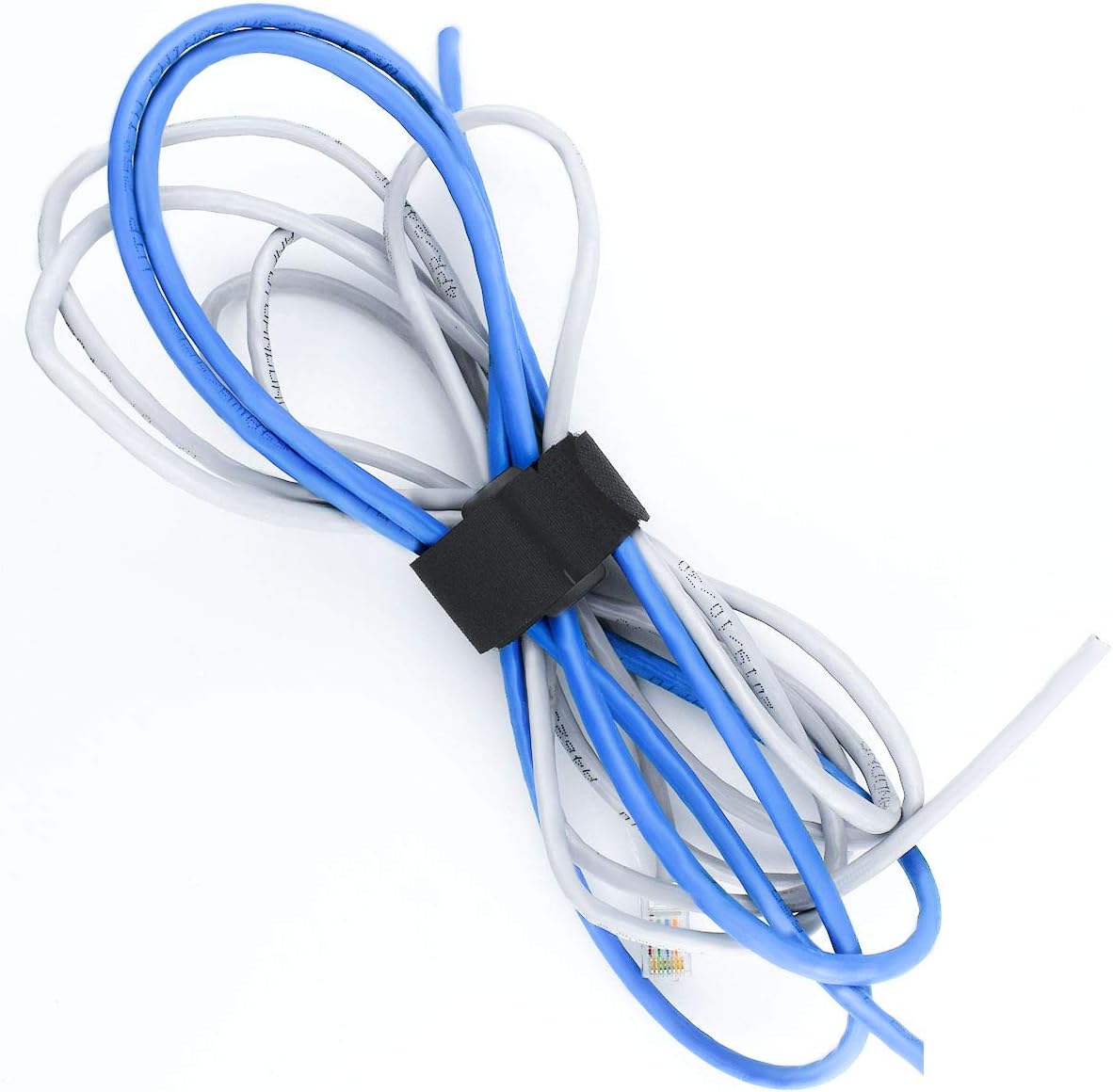 20 Pack Reusable Cinch Straps Fastening Cable Nylon Hook and Loop Ties Down Multipurpose Securing Adjustable Tie Organizer to Keep Home Office from Tangled Cords (Black)