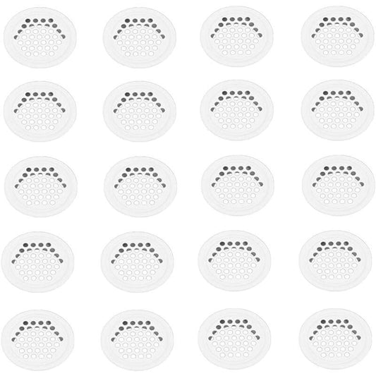 White round ventilation grille set, perforated stainless disc, multiple pieces