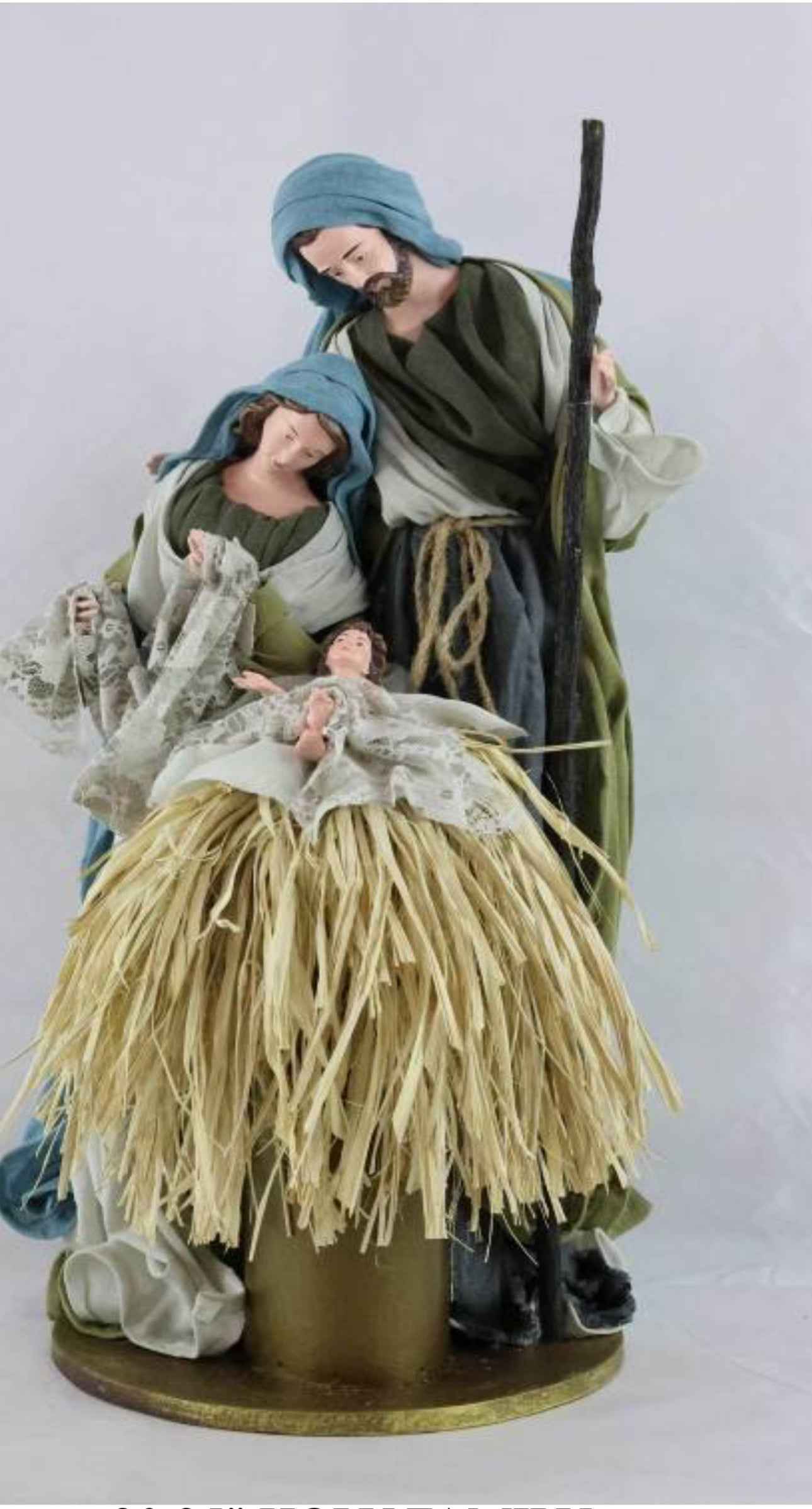 Pre ORDER Colourful 20.25″ Handmade Christmas Nativity Set with Holy Family, 3 Wise Men & 23″ Angel – 53cm Religious Manger Scene