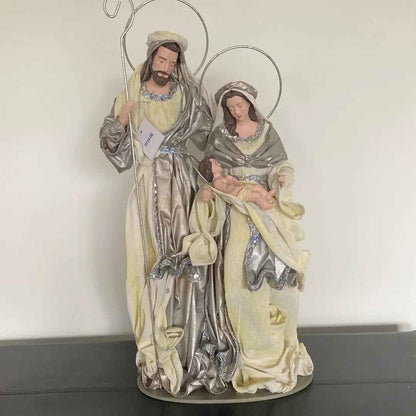 20.75" Holy Family Christmas Nativity Ornament – Large 52cm Religious Christmas Decoration, Elegant Holiday Display, Home & Church Décor