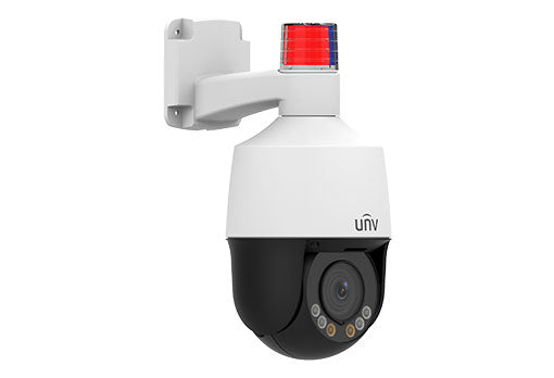 Uniview IPC675LFW-AX4DUPKC-VG 5MP LightHunter Active Deterrence Mini PTZ Camera – Auto-Tracking, 4X Zoom, 50m Smart IR, Built-in Mic & Speaker, IP66, PoE (Easy Series)