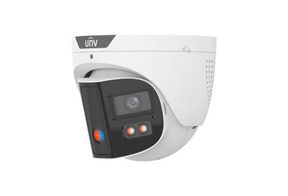 Uniview IPC3K28SE-ADF28KMC-DL-I0 4K 8MP ColorHunter Omniview Turret Network Camera with Warning Light & Speaker, Triguard, Prime-3