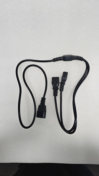 1.3 m IEC C14 to 2× IEC C13 Y‑Splitter Power Cable, 3×0.75 mm² PVC H05VV‑F