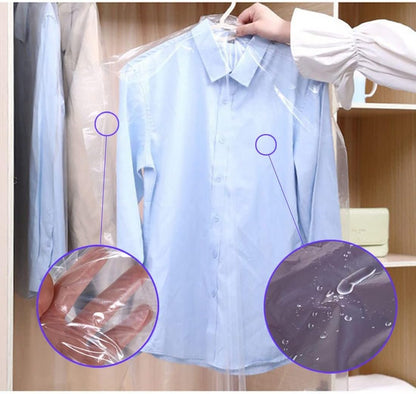 20Pcs Plastic Garment Bags for Hanging Clothes, 35 Inch Clear Dry Cleaner Bags Dustproof Suit Cover Clothes Storage Bag for Skirt Coat Shirt Jacket (60 x 90cm)