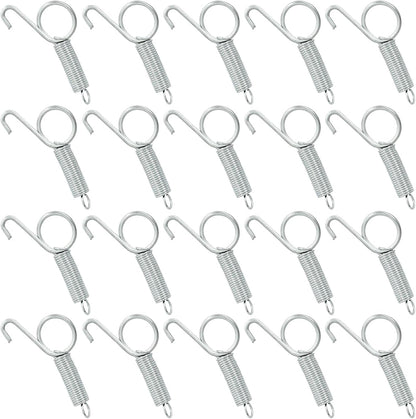 20Pcs Spring Latch Hook Pet Door Latch Spring Cage Latch Cage Lock Metal Finger Spring Door Hook for Fixing Rabbits Birds Dogs Cats Squirrels Small Animals