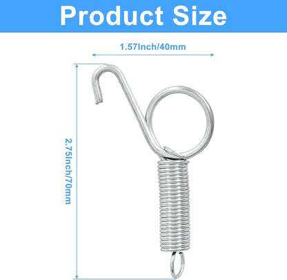 20Pcs Spring Latch Hook Pet Door Latch Spring Cage Latch Cage Lock Metal Finger Spring Door Hook for Fixing Rabbits Birds Dogs Cats Squirrels Small Animals