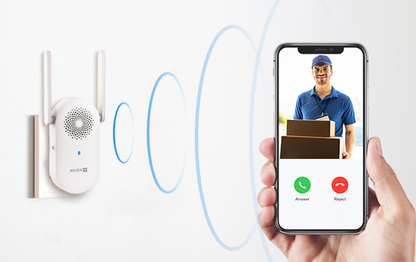 EZVIZ CH1 Smart Wi-Fi Chime for Battery Video Doorbells – 20 Ringtones, Wi-Fi Signal Booster, Plug-In AC Power, Dual Antennas