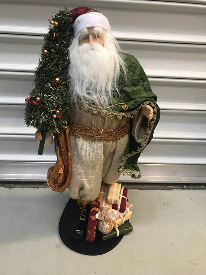 58cm Handmade Christmas Santa Claus Ornament – Charming Large Holiday Decoration, Festive Santa Figurine for Home & Christmas Display