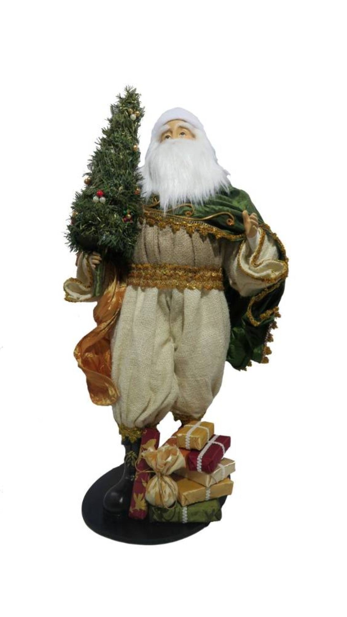 58cm Handmade Christmas Santa Claus Ornament – Charming Large Holiday Decoration, Festive Santa Figurine for Home & Christmas Display