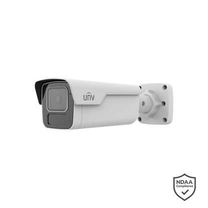 Uniview IPC2B16SS-ADF28K-I1 6MP LightHunter IR Fixed Bullet Network Camera, 2.8mm, SD Card, WDR, IR 80m, Built-in Mic, Prime Series