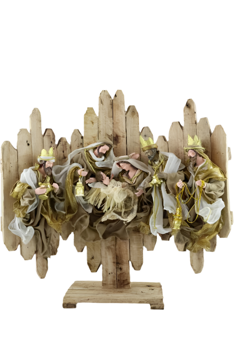 🎄 Christmas Handmade Nativity Set – 36cm Holy Family with 65cm Gazebo, Religious Christian Christmas Scene, Home Decor & Holiday Display Gift ✨