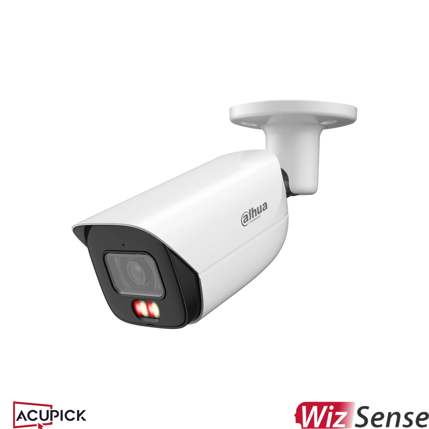 Dahua DH-IPC-HFW3867E-AS-IL-ANZ 8MP 4K WizSense AI Bullet IP Camera – Starlight, IR+Warm LED, 30M Night Vision, Fixed 2.8mm Lens, Built-In Mic, IP67, IK10, PoE, MicroSD Up to 512GB, White