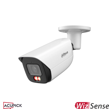 Dahua DH-IPC-HFW3867E-AS-IL-ANZ 8MP 4K WizSense AI Bullet IP Camera – Starlight, IR+Warm LED, 30M Night Vision, Fixed 2.8mm Lens, Built-In Mic, IP67, IK10, PoE, MicroSD Up to 512GB, White