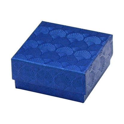 25X Jewelry Gift Boxes Shell Pattern 7.5CM Small GiftBox Empty Jewelry With Foam - Red