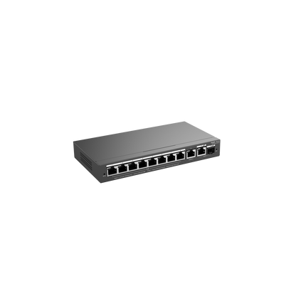 RG-ES210GS-P 10-Port Gigabit Smart Cloud Managed PoE Switch – 8 PoE+ Ports, 1 Combo Port, Fanless, Ideal for Enterprise & CCTV Networks