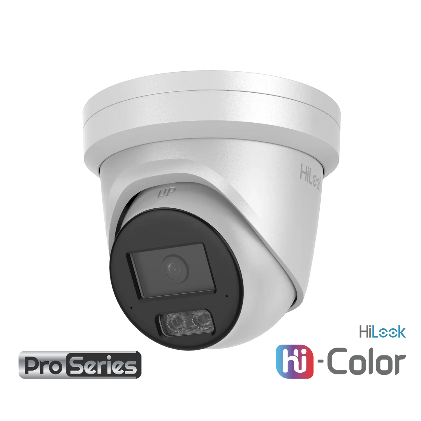 HiLook IPC-T561H-MU PRO (2.8mm) 6MP Hi-Color Fixed Turret Camera with Dual-Mic, White Light, WDR, and IP67 CCTV