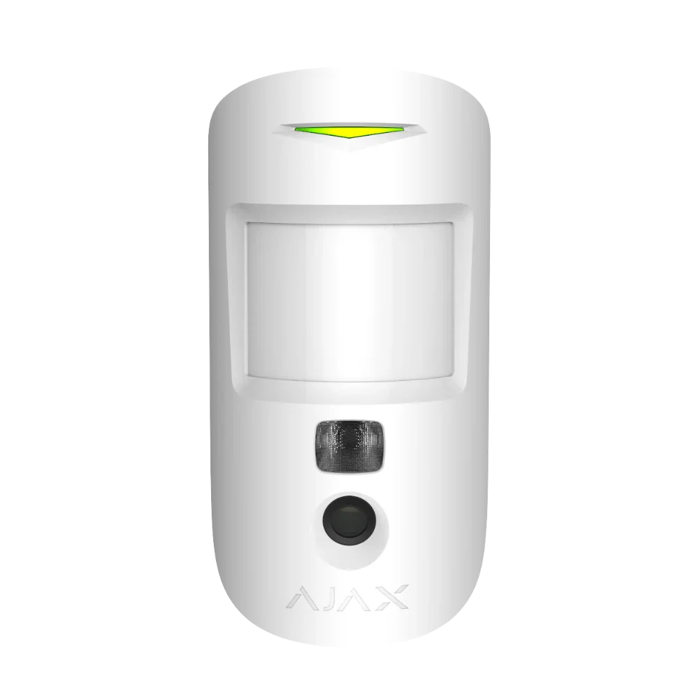 AJAX#30652 Ajax MotionCam Jeweller Wireless PIR Motion Detector with Photo Verification – White / Black | Indoor Security Sensor
