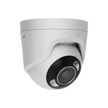 AJAX#126265 Ajax 8MP 2.8mm Turret HL IP Security Camera – White / Black