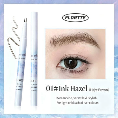 01 Ink Hazel liquid eyebrow pen with applicator tip and spoolie