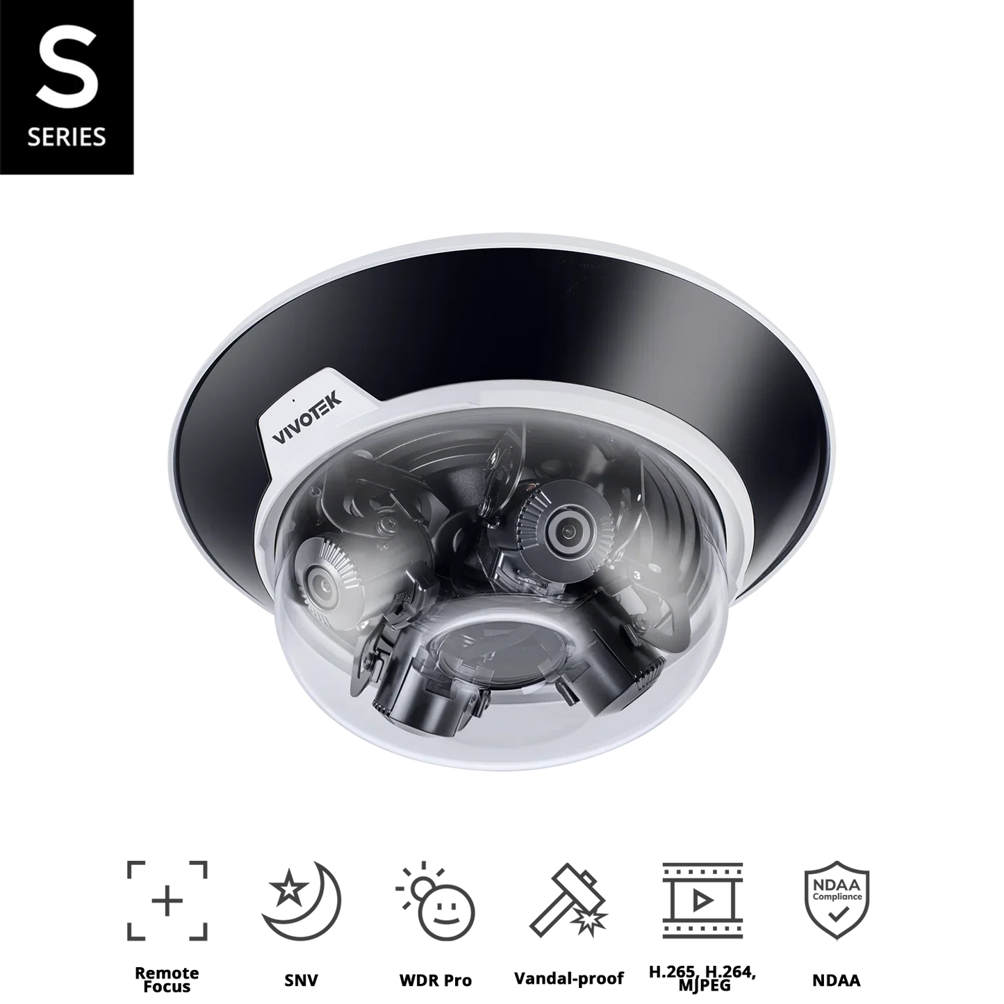 VIVOTEK MS9321-EHV 20MP Multi-Sensor 180° Panoramic Network Camera – H.265, WDR Pro, Smart IR II, IP66, IK10