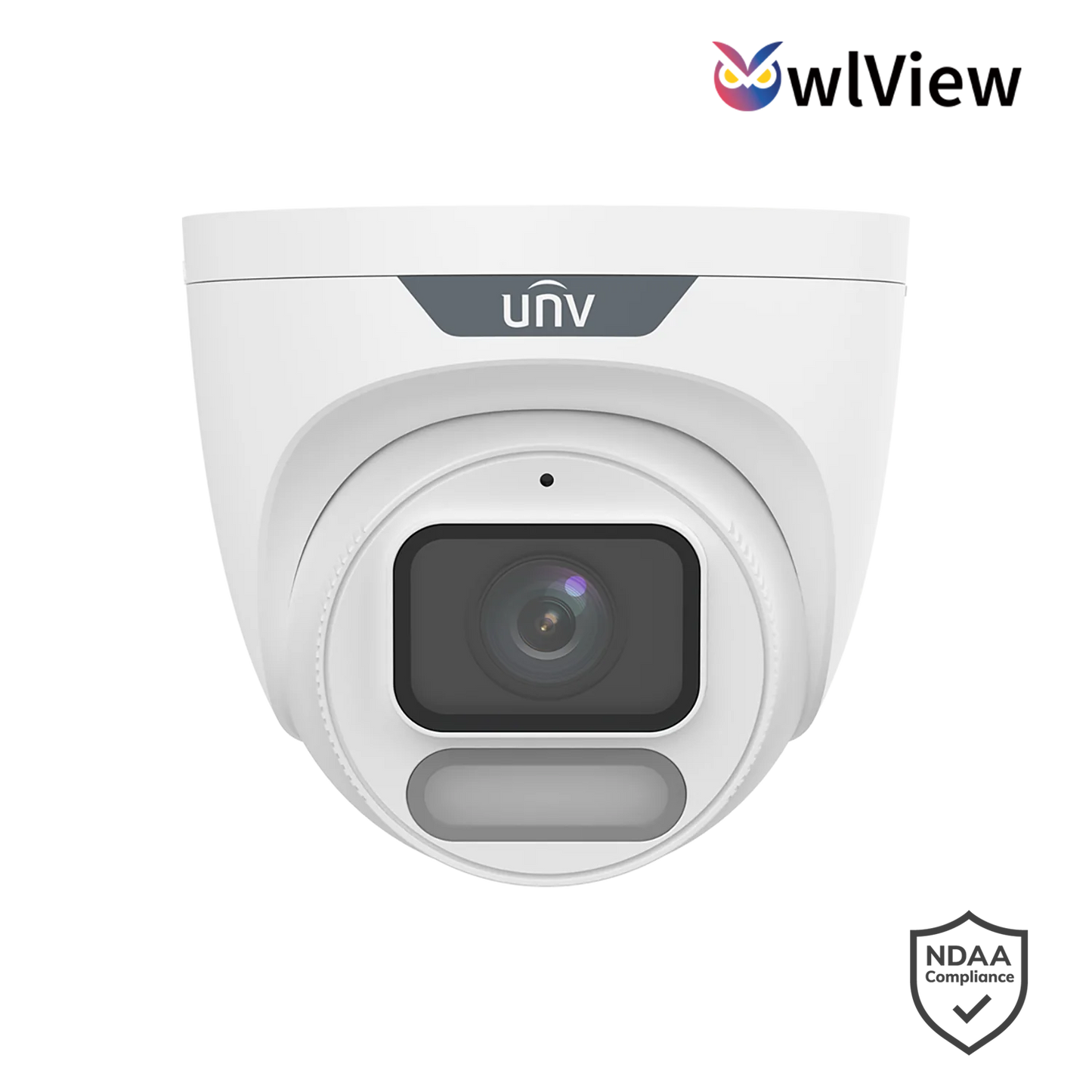 Uniview IPC3628LE-ADF28K-WP 8MP OWLVIEW Turret 2.8mm Fixed Lens Network Camera 4K 8MP CCTV Camera with ColorHunter & Wise-ISP