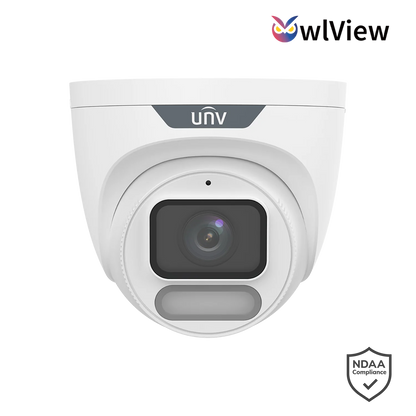 Uniview IPC3628LE-ADF28K-WP 8MP OWLVIEW Turret 2.8mm Fixed Lens Network Camera 4K 8MP CCTV Camera with ColorHunter & Wise-ISP
