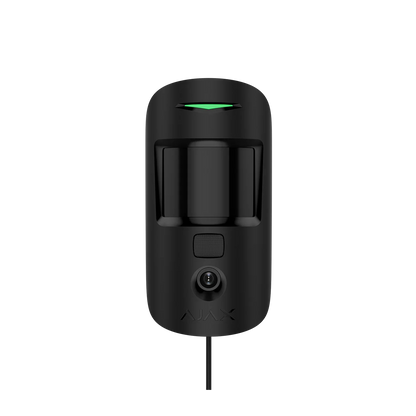 AJAX#44403 Ajax Superior MotionCam Fibra Wired PIR Motion Detector with Photo Verification – White / Black
