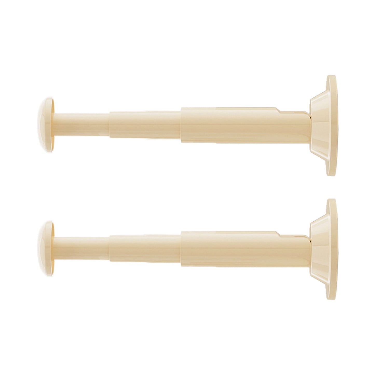 2PCS Retractable Clothes Hanger Storage Rack, Extendable Clothes Hanger with Suction Cup, Space Saving Household Tool for Closet Washer Dryer Beige