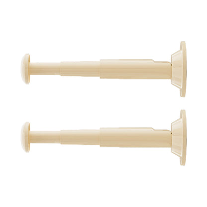 2PCS Retractable Clothes Hanger Storage Rack, Extendable Clothes Hanger with Suction Cup, Space Saving Household Tool for Closet Washer Dryer Beige