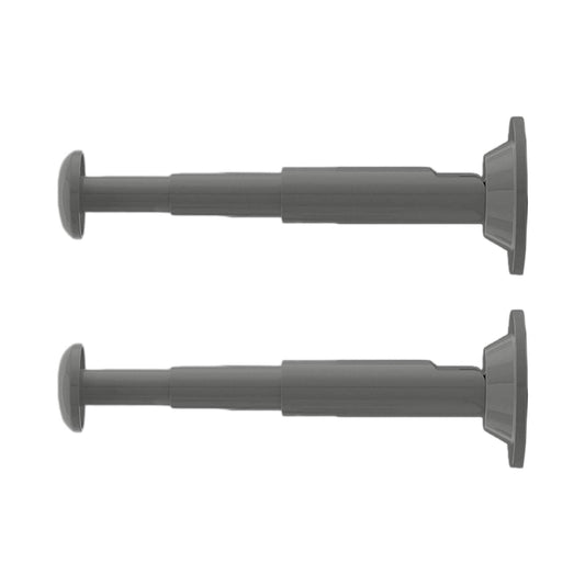 Set of two dark gray suction-cup hanger arms with wide end flanges