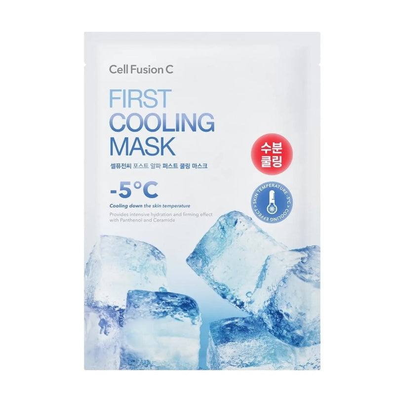Cell Fusion C First Cooling Mask pouch with -5°C cooling graphic