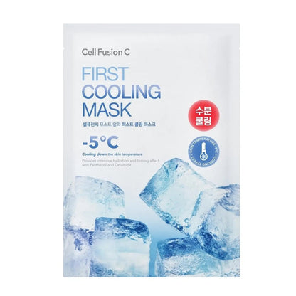 Cell Fusion C First Cooling Mask pouch with -5°C cooling graphic