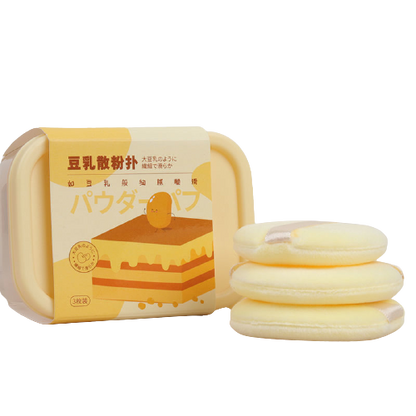 YAOZHI Soy Milk Powder Puff (3 Pcs)
