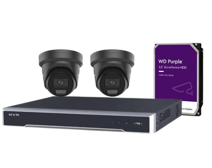 *NEW Hikvision 8MP ColorVu CCTV Kit – 4-Channel NVR DS-7604NI-M1/4P + 4x DS-2CD2387G3-LIS2UY/SL (L)(RB) Cameras, Hybrid Light, Strobe, Audio, PoE, ANZ Compliant