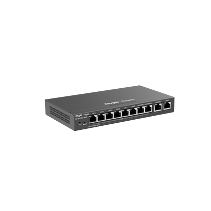 RG-EG210G-P-V3 Reyee Cloud Managed PoE Router – 10 Gigabit Ports, 8 PoE+ Ports, 200 Users, 600 Mbps Throughput