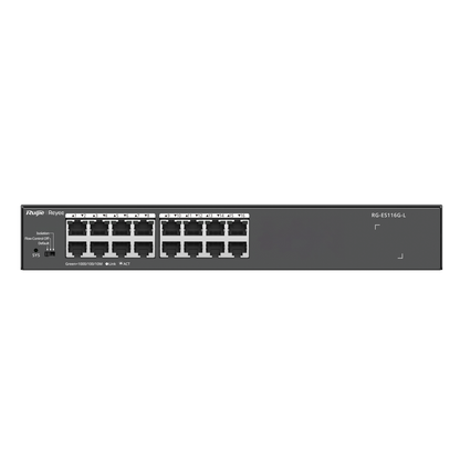 Ruijie Reyee RG-ES116G-L 16-Port Gigabit Unmanaged Switch | 16 x Gigabit RJ45 Ports | Non-PoE Layer 2 Network Switch